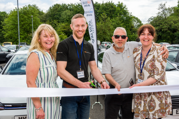 sponsors of leigh business expo with the organisers